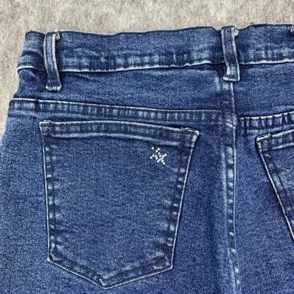 Brazil Roxx Women's Embroidered Floral Blue Mid Rise Flare Jeans Size 8 (27x30) - Picture 7 of 12